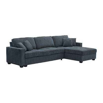 Corner Sofa Chaise Polyester Fabric Multilayer Two Pillows Individual Pocket Spring - Furniture > Sofas > Sofas & Sofa