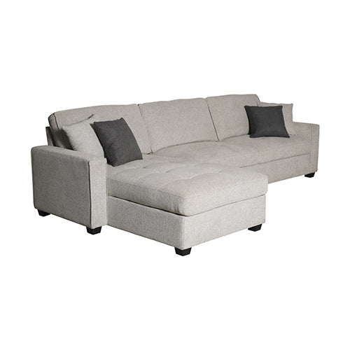 Milano Corner Sofa Chaise Polyester Fabric Multilayer Two Pillows Attached Individual Pocket Spring Furniture > Bar