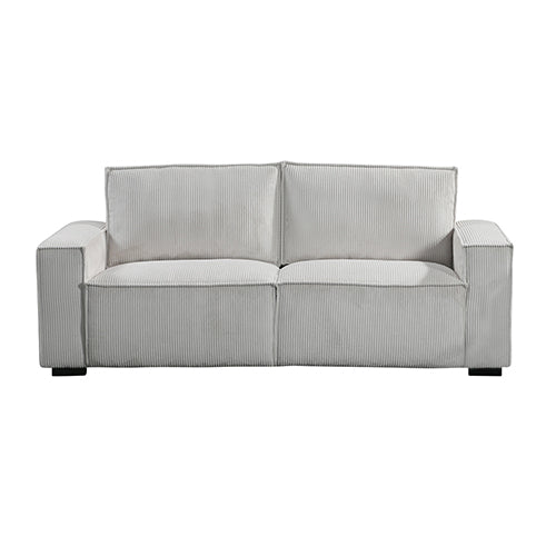 Reno 3 Seater Sofa Beige Colour Fabric Upholstery Wooden Structure Knock Down Feature In Back & Arms - Furniture >