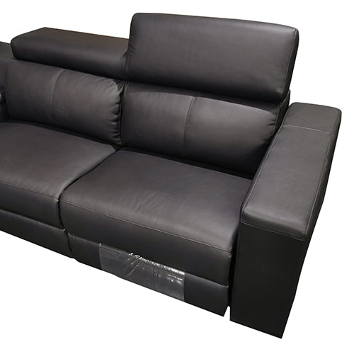 Washington Genuine Leather 6 Seater Corner Sofa With 2 Electric Recliners And Reversible Console - Furniture > Sofas >
