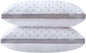 Premium Bamboo Cooling Twin Pack Plush Down-Like Pillows - Medium to High Profile (2PCS) - with Free 2 Quilted Pillow