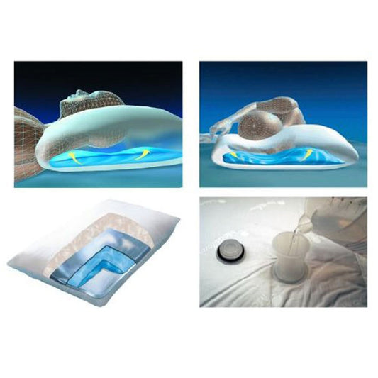 Mediflow Adjustable Waterbase Water Neck Pain Reduction Standard Pillow - Home & Garden > Bedding > Pillows