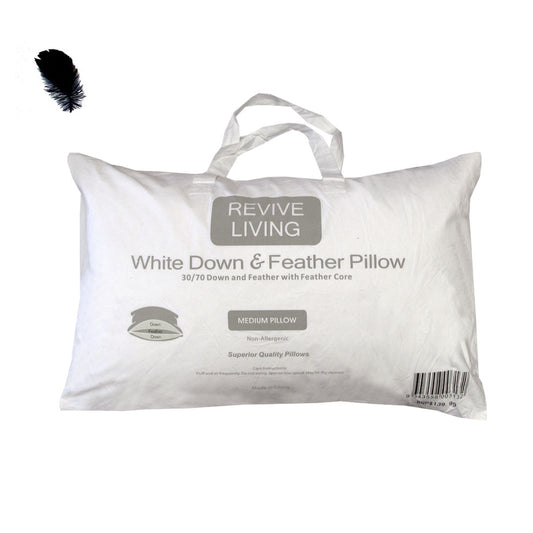 70% Feather 30% Down Superior Medium Standard Pillow 48 x 73 cm - Home & Garden > Bedding > Pillows