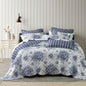 Bianca Amorette Blue Polyester Bedspread Set King