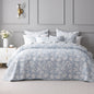 Bianca Laurieton Blue Jacquard Botanical Bedspread Set Super King - Home & Garden > Bedding > Quilts & Duvets