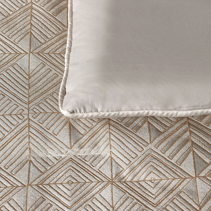 Bianca Bellagio Gold 6 Pcs Jacquard Geometric Comforter Set Super King - Home & Garden > Bedding > Quilts & Duvets