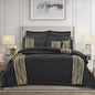 Bianca Raffaello Black 6 Pcs Jacquard Comforter Set Super King - Home & Garden > Bedding > Quilts & Duvets