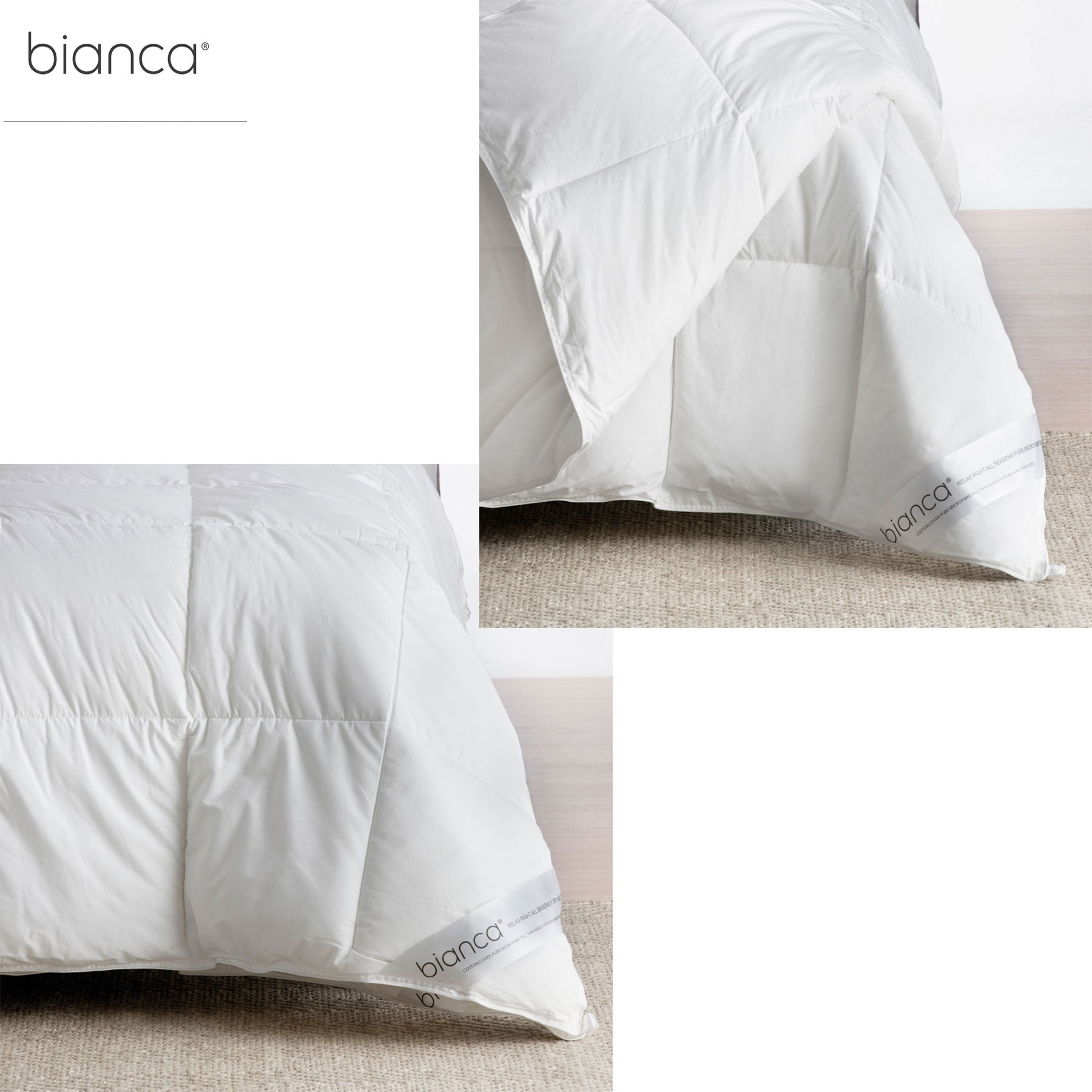 Bianca Pure Microfibre All Seasons Quilt King - Home & Garden > Bedding > Quilts & Duvets