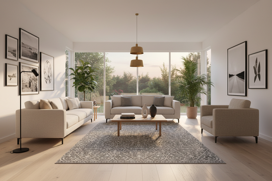 grey ivory rug KK Lifestyle Australia