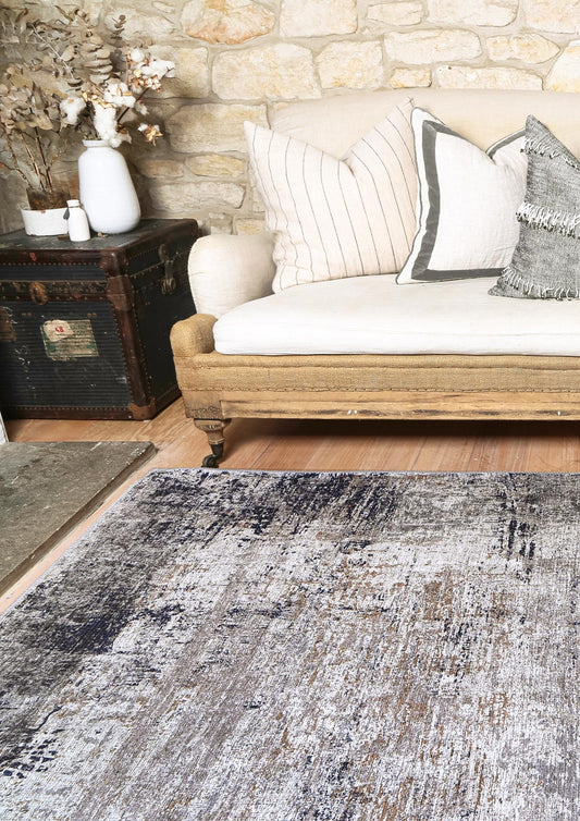 vintage crown elizabeth ash beige distressed vintage rug 280x380 Home & Garden > Rugs > Floor Rugs