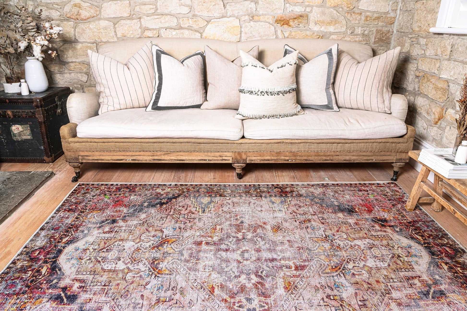 vintage crown ernest multi distressed vintage rug 280x380 Home & Garden > Rugs > Floor Rugs