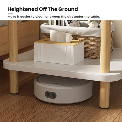 Small Coffee Table Simple Two Layer Mini Table Living Room Side Table Compact