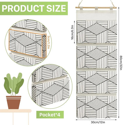 2PCS Multi Layer Wall Mounted Hanging Closet Storage Bag Wardrobe Organizer