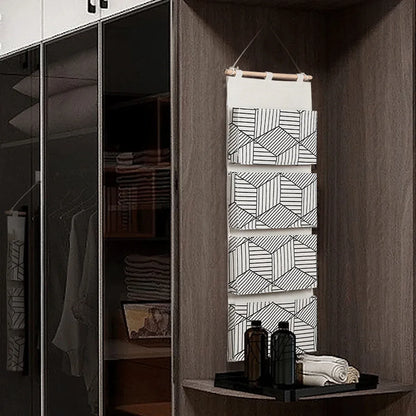2PCS Multi Layer Wall Mounted Hanging Closet Storage Bag Wardrobe Organizer