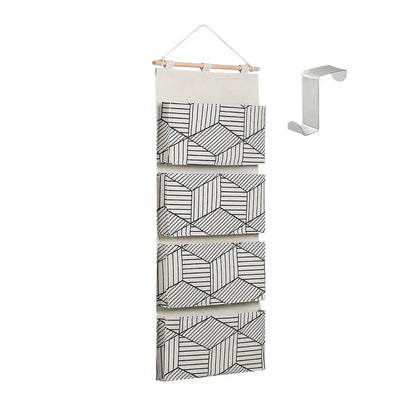 2PCS Multi Layer Wall Mounted Hanging Closet Storage Bag Wardrobe Organizer