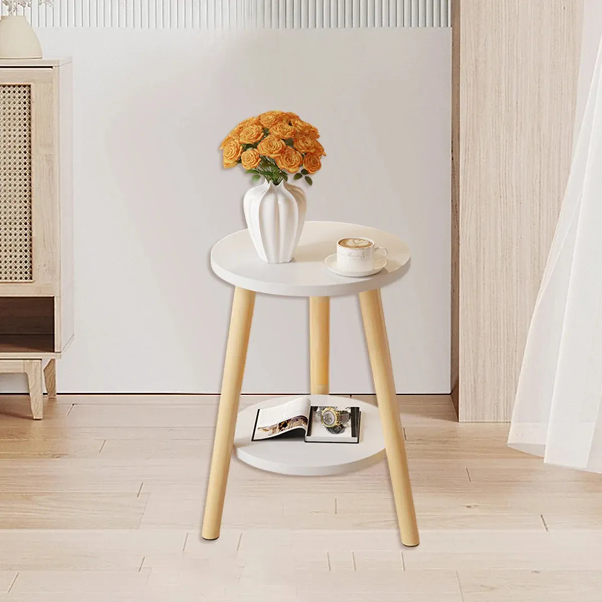 Small Round Table Coffee Table Sofa Side Table Bedroom Bedside Simple Table