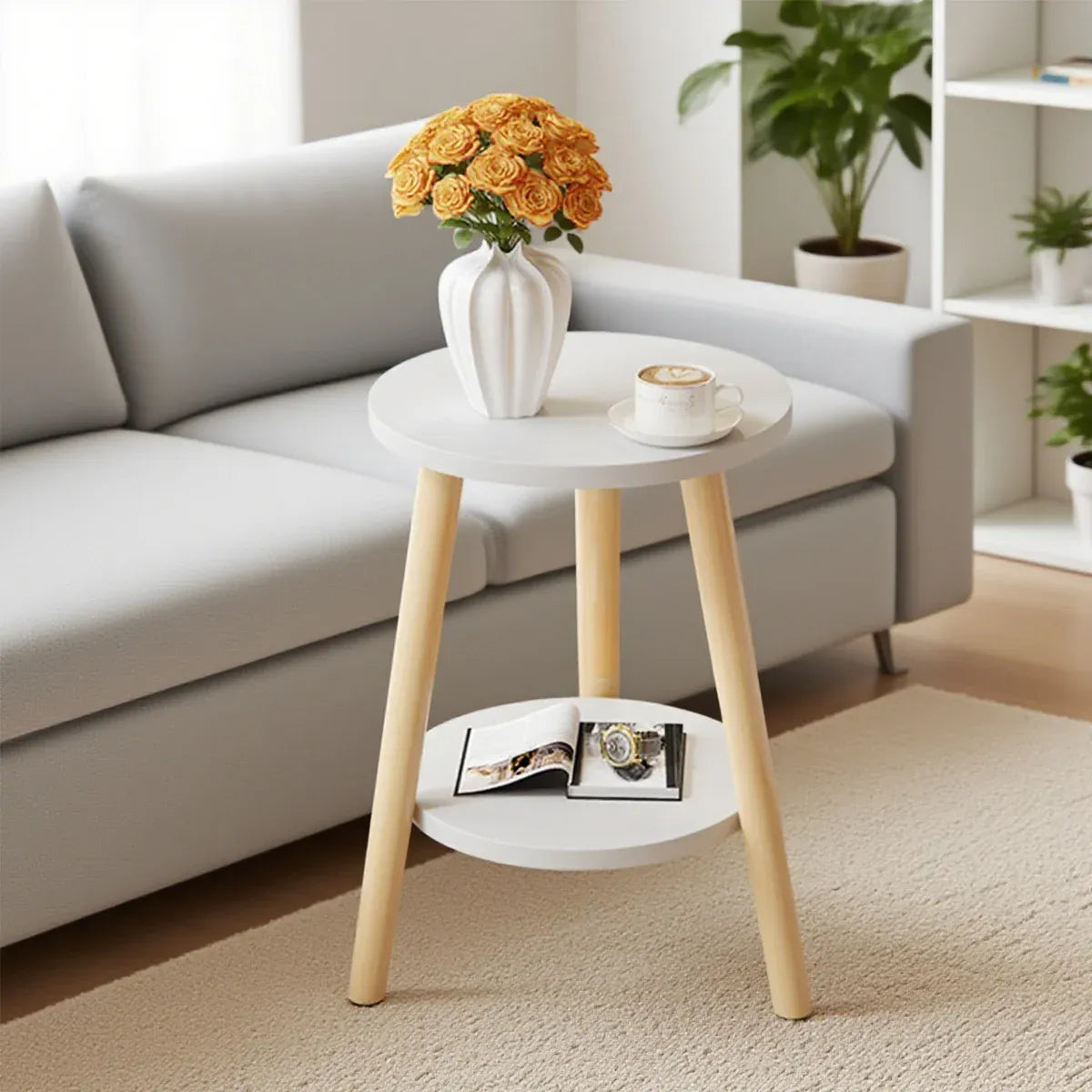 Small Round Table Coffee Table Sofa Side Table Bedroom Bedside Simple Table