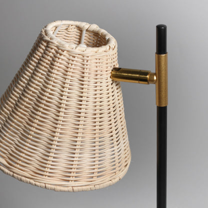 Yvette Rattan Floor Lamp - Home & Garden > Lighting > Table Lamps