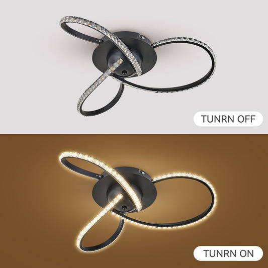 Irie Dimmable 3 Lights LED Ceiling Light - Black - Home & Garden > Lighting > Ceiling Lights