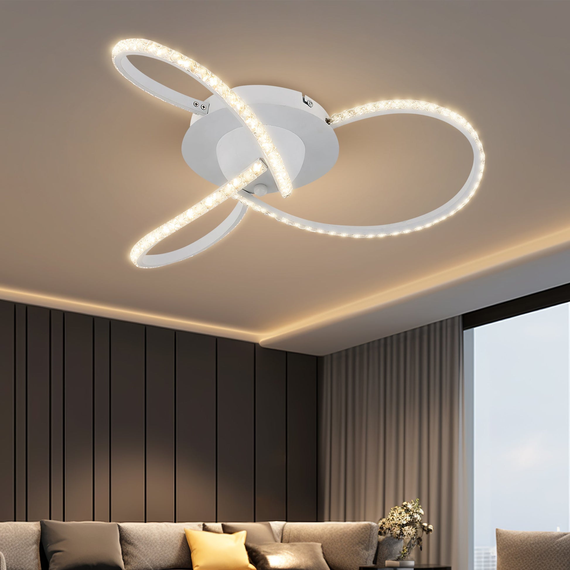 Irie Dimmable 3 Lights LED Ceiling Light - White - Home & Garden > Lighting > Ceiling Lights