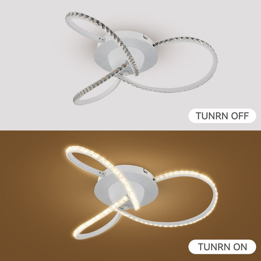 Irie Dimmable 3 Lights LED Ceiling Light - White - Home & Garden > Lighting > Ceiling Lights