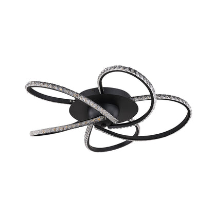 Irie Dimmable 5 Lights LED Ceiling Light - Black - Home & Garden > Lighting > Ceiling Lights