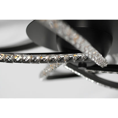 Irie Dimmable 5 Lights LED Ceiling Light - Black - Home & Garden > Lighting > Ceiling Lights