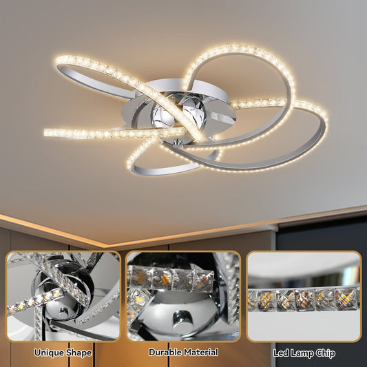 Irie Dimmable 5 Lights LED Ceiling Light - Chrome - Home & Garden > Lighting > Ceiling Lights