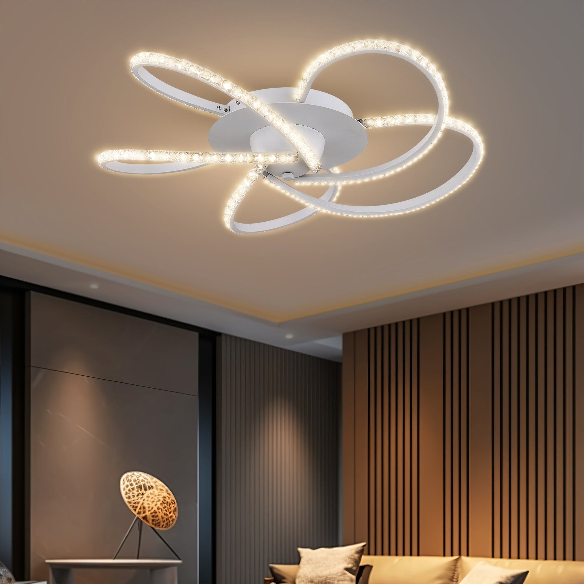 Irie Dimmable 5 Lights LED Ceiling Light - White - Home & Garden > Lighting > Ceiling Lights