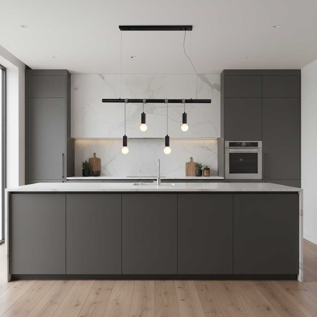 Bikkel 4 Lights Pendant Light - Black