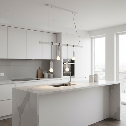 Bikkel 4 Lights Pendant Light - White