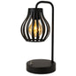 Modern Black Metal Tulip Style LED Lantern Table Desk Lamp – Battery Operated Decorative Light - Home & Garden >