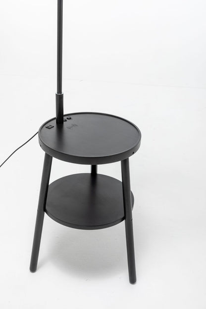 Naples Tripod Floor Lamp Shelf Storage Drawer Bed Side Table Light w/ USB Charger Home & Garden > Lighting > Floor Lamps