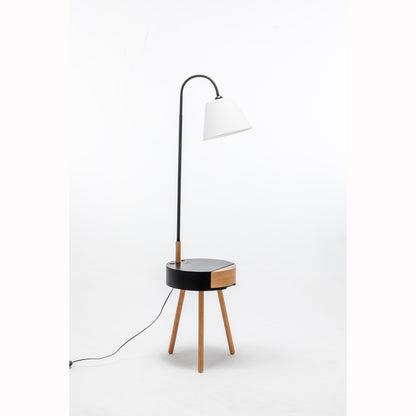 Florence Tripod Lamp Shelf Storage Drawer Bed Side Table Light w/ USB Charger Home & Garden > Lighting > Floor Lamps