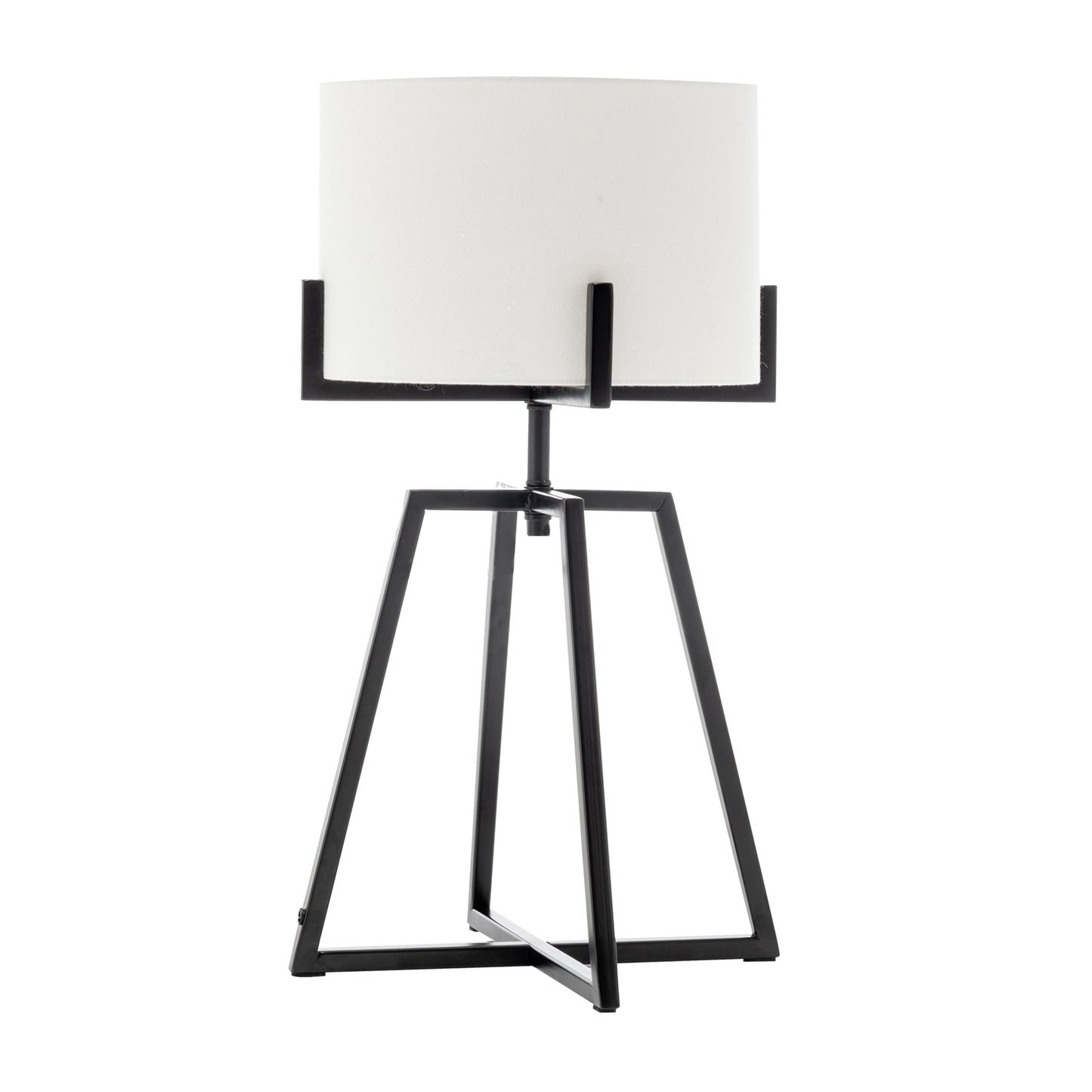 Modern Dimmable Floor Lamp + Table Desk Lamp w/ Linen Shade Scandi - Matte Black - Home & Garden > Lighting > Table