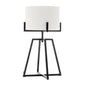 Modern Scandi Metal Dimmable Table Desk Lamp Light w/ Linen Shade - Matte Black - Home & Garden > Lighting > Table Lamps