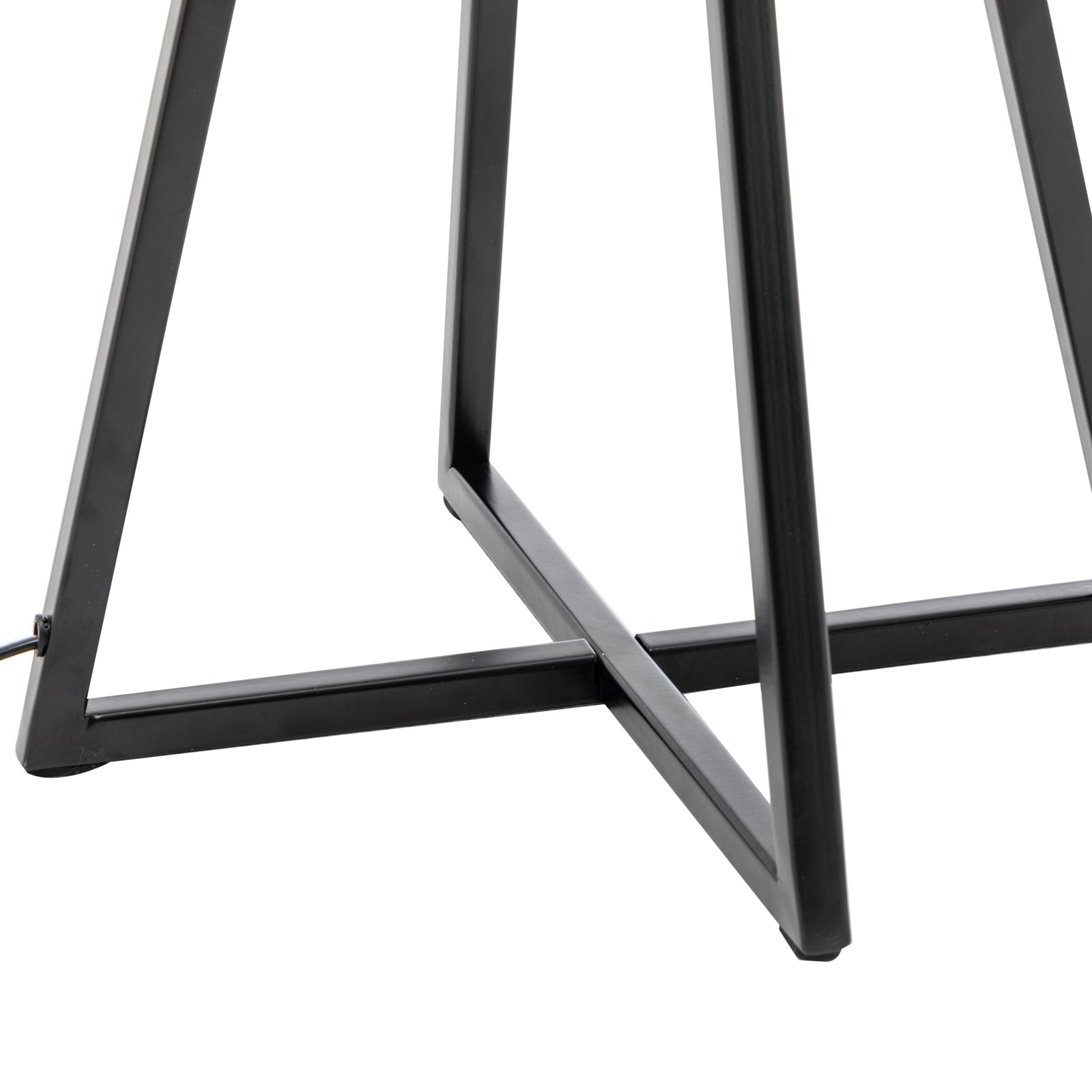 Modern Scandi Metal Dimmable Table Desk Lamp Light w/ Linen Shade - Matte Black - Home & Garden > Lighting > Table Lamps