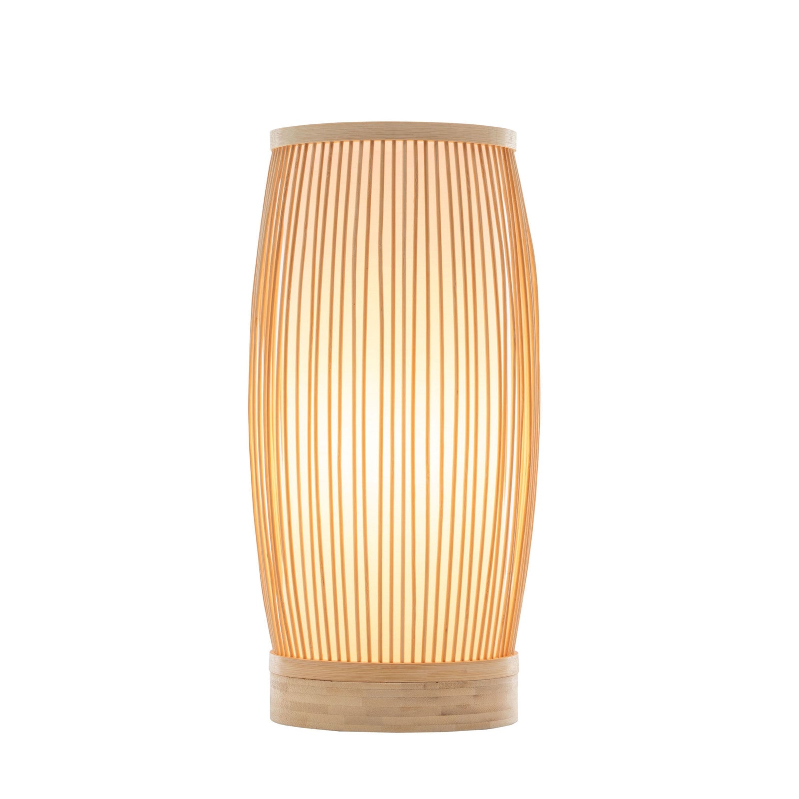 Natural Woven Bamboo Cylinder Table Lamp Light Shade Boho Tropical Coastal - Home & Garden > Lighting > Table Lamps