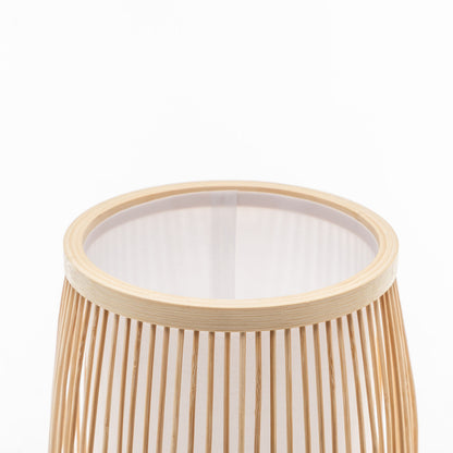 Natural Woven Bamboo Cylinder Table Lamp Light Shade Boho Tropical Coastal - Home & Garden > Lighting > Table Lamps