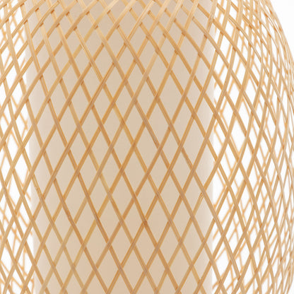 Natural Woven Bamboo Oval Table Lamp Light Shade Boho Tropical Coastal Home & Garden > Lighting > Table Lamps