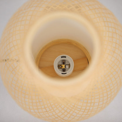 Natural Woven Bamboo Oval Table Lamp Light Shade Boho Tropical Coastal Home & Garden > Lighting > Table Lamps