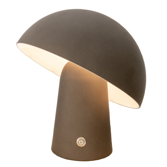 LED Cordless Mushroom USB Rechargeable Table Lamp Dimming Night Light - Steel Grey - Home & Garden > Lighting > Table