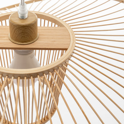 Elysian Breeze Natural Hand-Woven Bamboo Wide Brim Pendant Lamp - Home & Garden > Lighting > Ceiling Lights