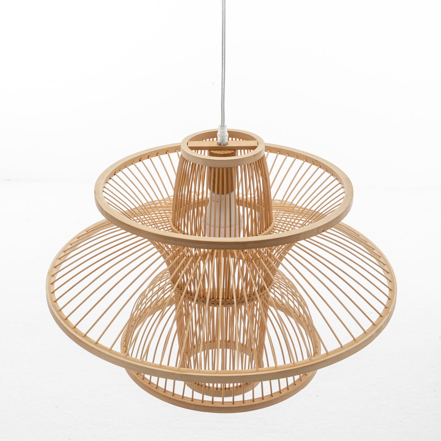 Aurora Natural Hand Woven Bamboo 3 Layer Pendant Lamp Light Home & Garden > Lighting > Ceiling Lights