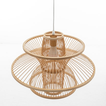 Aurora Natural Hand Woven Bamboo 3 Layer Pendant Lamp Light Home & Garden > Lighting > Ceiling Lights