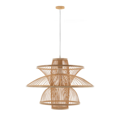 Aurora Natural Hand Woven Bamboo 3 Layer Pendant Lamp Light Home & Garden > Lighting > Ceiling Lights