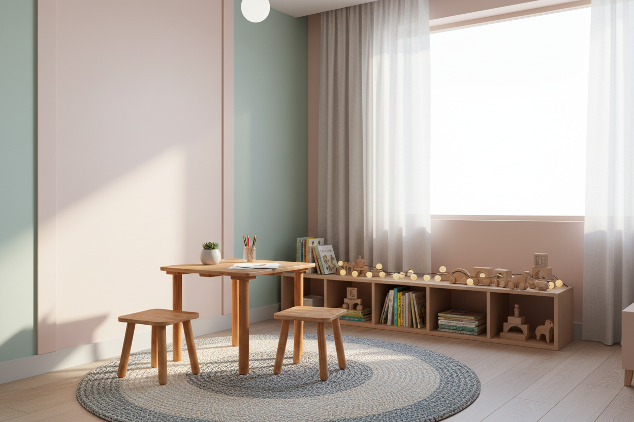 Classic Square table and 2 stools