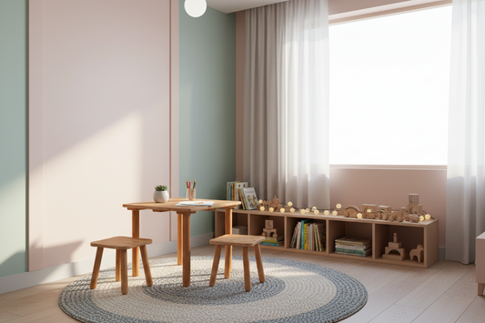 Classic Square table and 2 stools