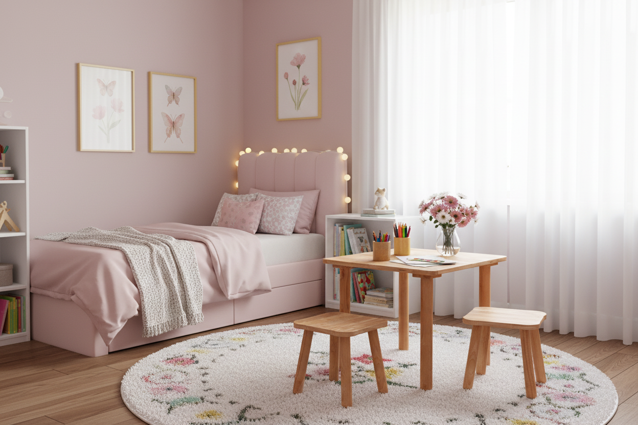Classic Square table and 2 stools