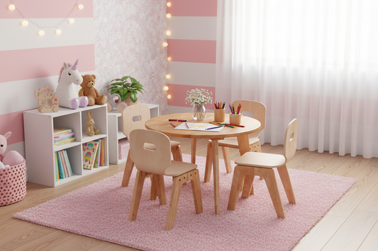 Danish Round table and 4 chairs